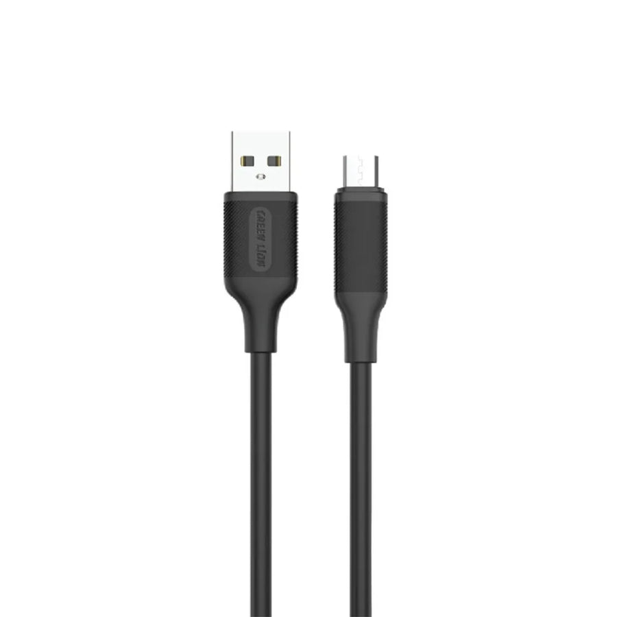 GREEN LION USB-A TO USB-C PVC CABLE 1M 2.4A - BLACK
