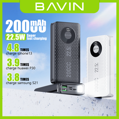 BAVIN Y-PC065 20,000mAh Powerbank w/ 22.5W Fast Charging Dual/ Ports/ Flashlight amp; LED Indicator