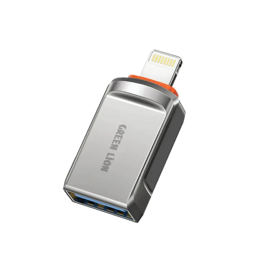 GREEN LION OTG ADAPTER USB-A TO LIGHTNING - GRAY