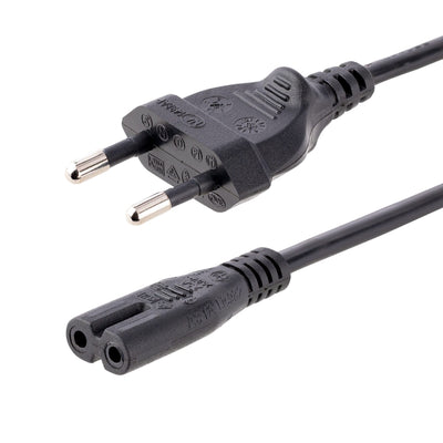 1m (3ft) Laptop Power Cord, EU Plug to C7, 2.5A 250V, 18AWG, Laptop Replacement Cord, Printer Power Cable, Laptop Charger Cord, Laptop Power Brick Cord - UL Listed