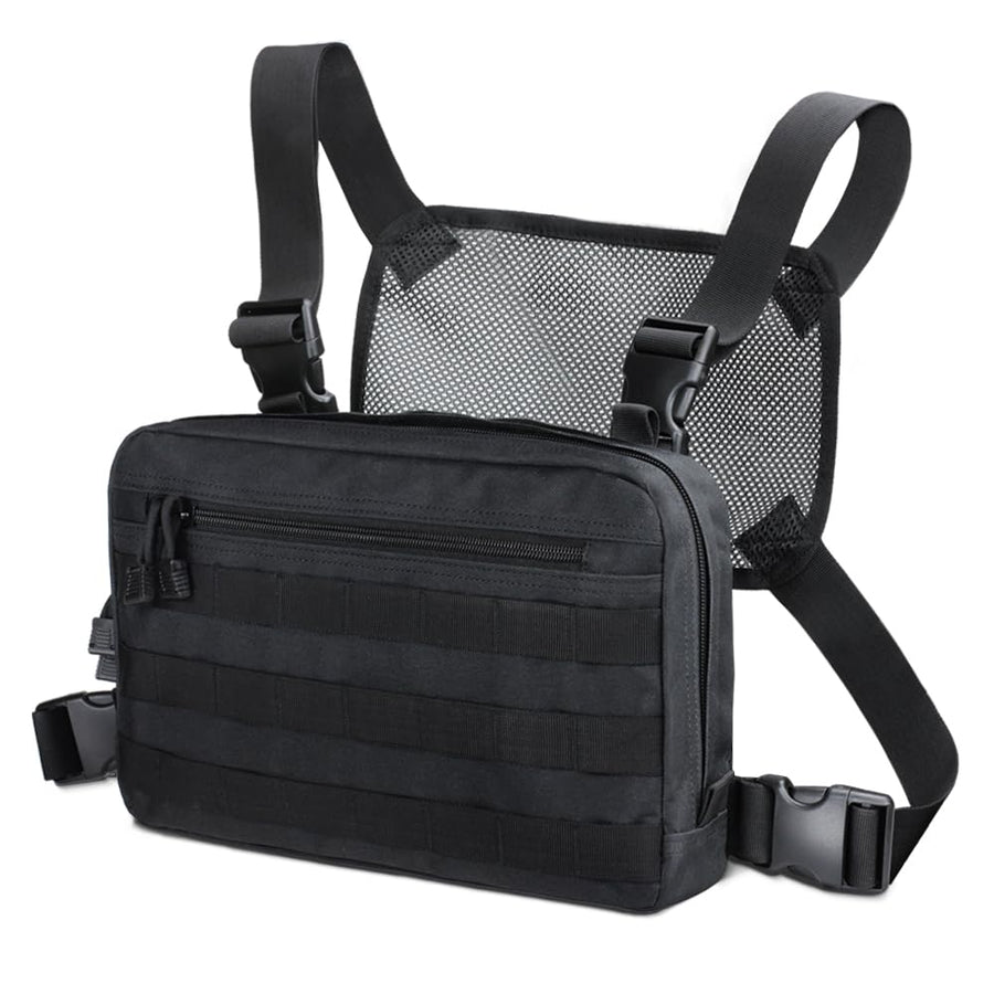 Tactical Chest Rig Bag, Recon Kit Bags Combat Chest Pack Tactical Vest Front Pouch Radio Harness Holster Tool Pouch