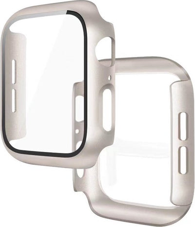 iWatch Case- Fits Apple Watch (38mm/40mm/ 42mm/44mm) - High Sensitivity HD Screen Protector with All-Around PC, Bumper Protective Case