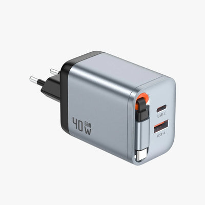 GREEN LION GANPREMIUM EU PLUG PD 40W - GRAY