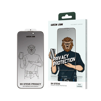 Green Lion 9H Steve Privacy Anti-Peeping Glass - Black Edge