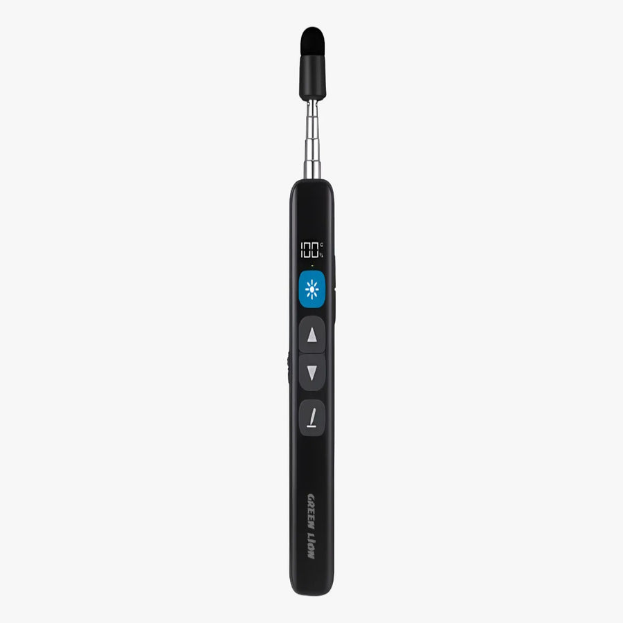 Green Lion Wireless Presenter With Retractable Pointer - Black