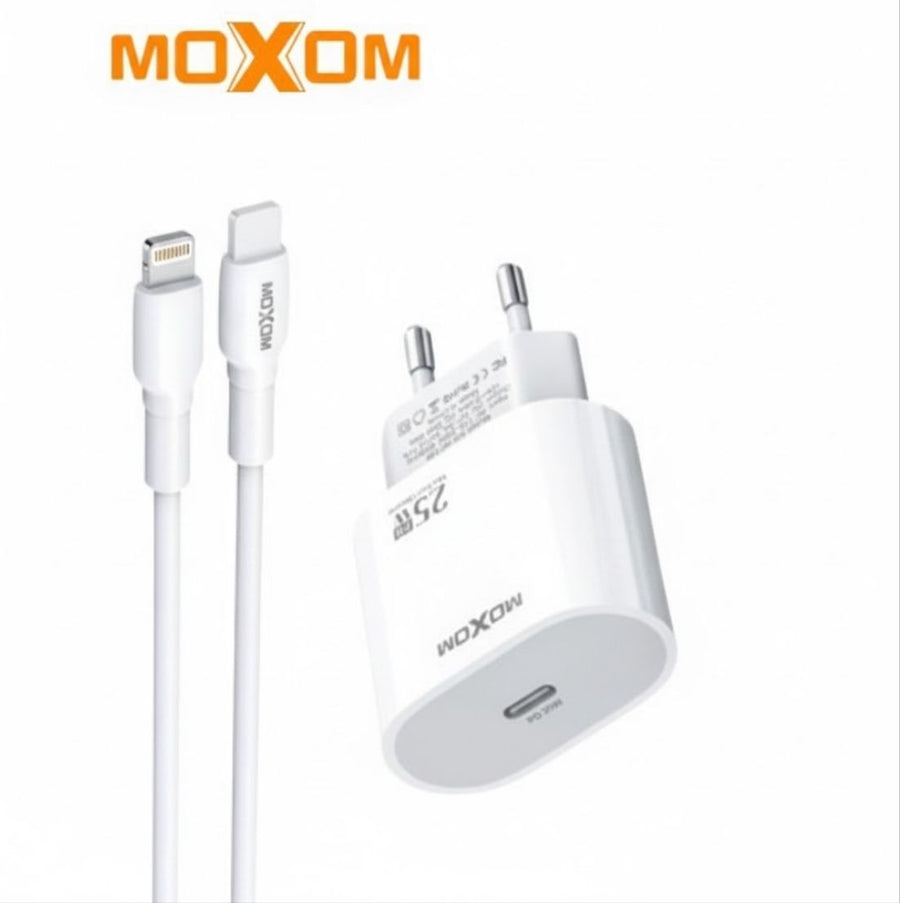 MOXOM MX-HC139 25W Type C to Lightning/ C to C charger-white