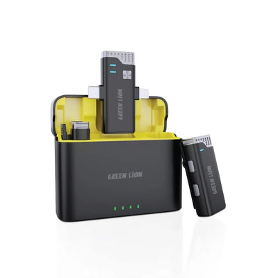 GREEN LION 3 IN 1 360 MICROPHONE USB-C LIGHTNING - BLACK