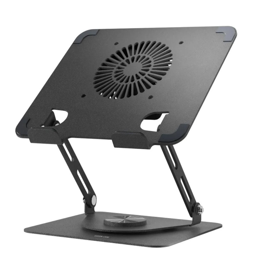 GREEN LION ADJUSTABLE LAPTOP STAND WITH COOLING FAN- BLACK