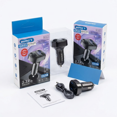 BigPro GR03 Wireless MP3 car charger and FM transmitter