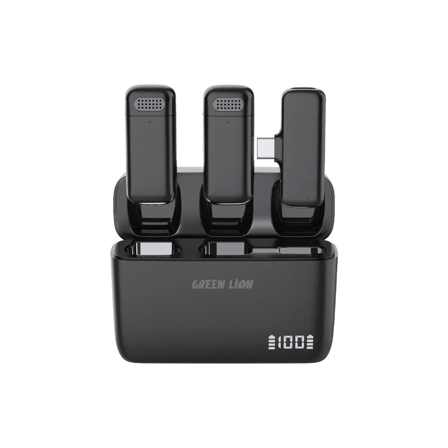 GREEN LION DUO CAST WIRELESS MIC TYPE C - BLACK