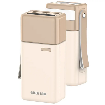 Green Lion Voyager 60 Power Bank 60000mAh PD 20W - White/BEIGE