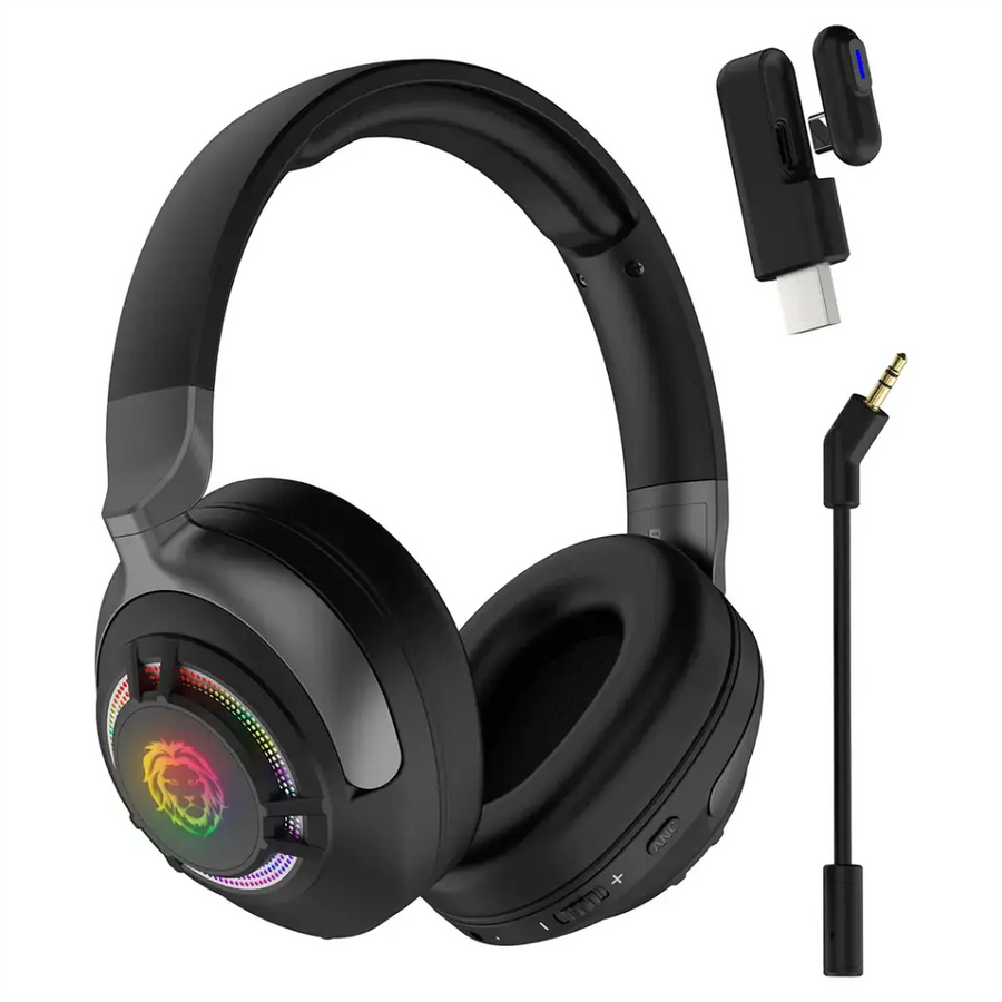 {GNSHDANCHPBK} Green Lion SHADOW GAMING Head Phone With ANC- Black