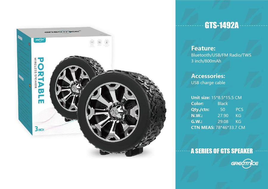 3 inch Portable Speaker Priority Model Unit Size: 15*8.5*15.5CM GTS-1492A
