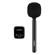 Porodo 2.4GHz BT Microphone with Transmitter & Receiver Noise Reduction 400mAh - Bla