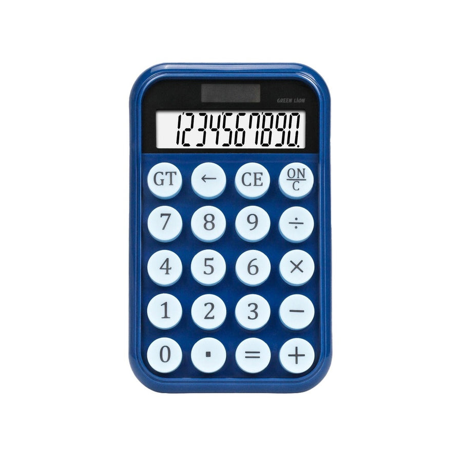 {GNPOCAL10BL} Green Lion Pocket Calculator 10 Digits - Blue