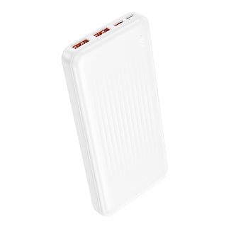 Borofone Power Bank 10000mAh BJ80 Clever - 2xUSB + Type C - QC 3.0 22,5W PD 20W white/ BLACK