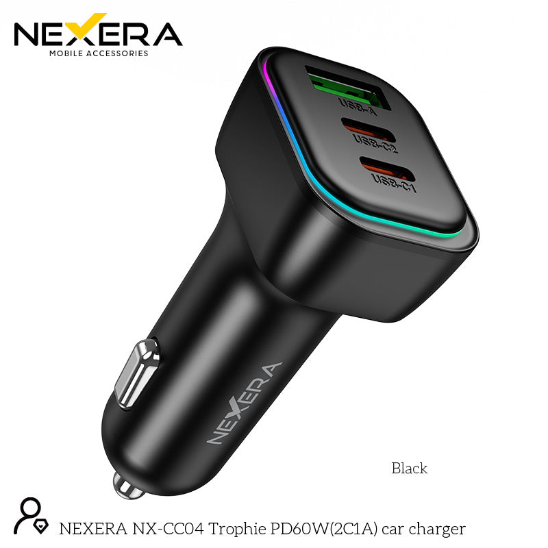 NEXERA BZ28C Trophie PD60W(2C1A) car charger
