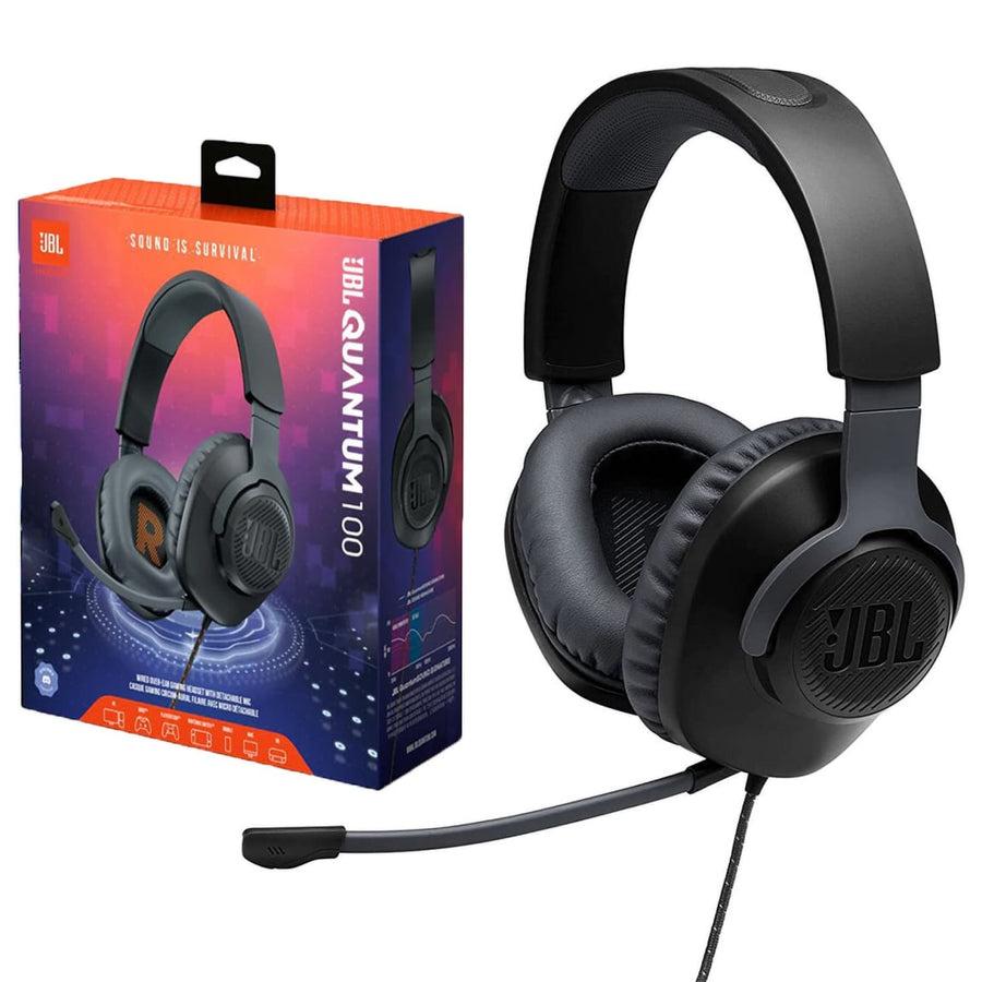 JBL Quantum 100 - Wired Over-Ear Gaming Headphones - Black