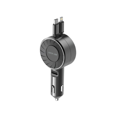 GREEN LION TELESCOPIC 50W CAR CHARGER - BLACK