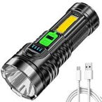 Rechargeable 6-LED super bright LED tactical torch for camping, outdoor activities, walking, hiking, climbing, and emergency situations