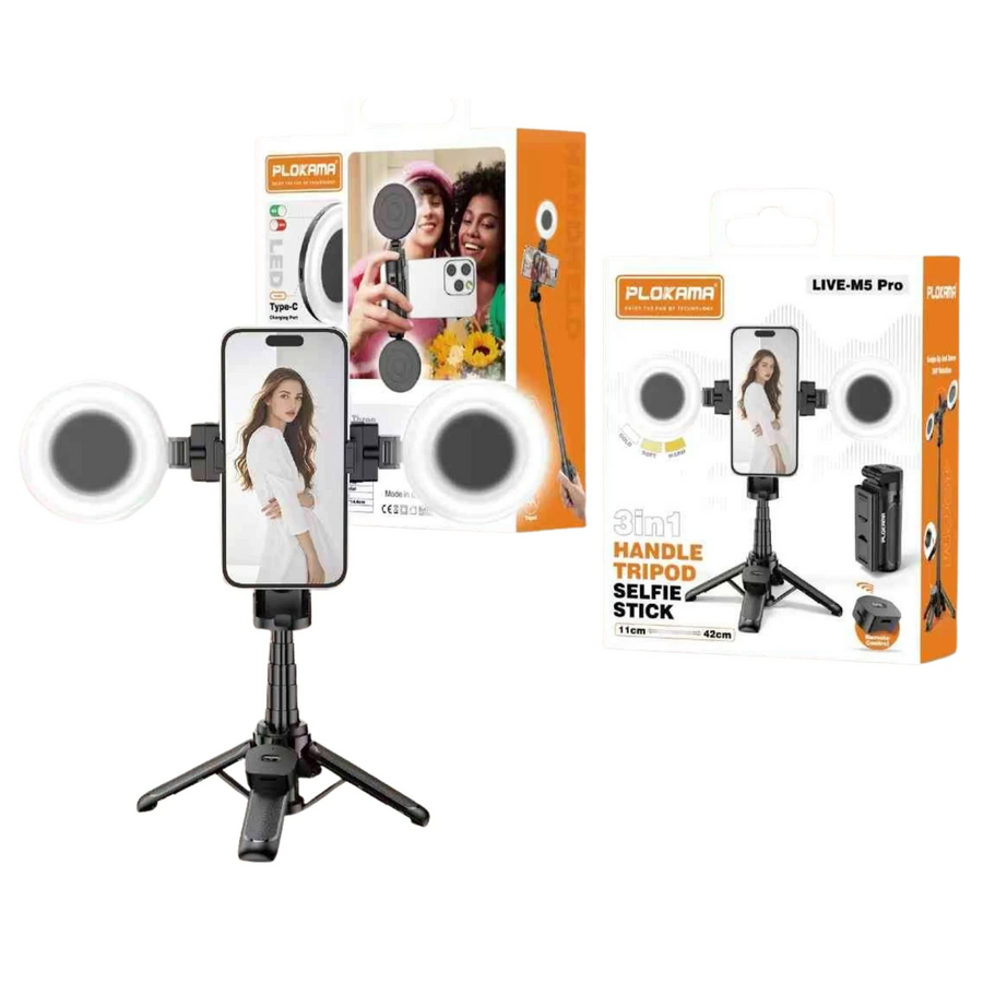 Plokama HANDLE TRIPOD SELFIE STICK LIVE-M5 PRO