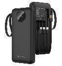 DX101 10000mAh Power Bank with 4 Built-in Cables (2A) WHITE/ BLACK