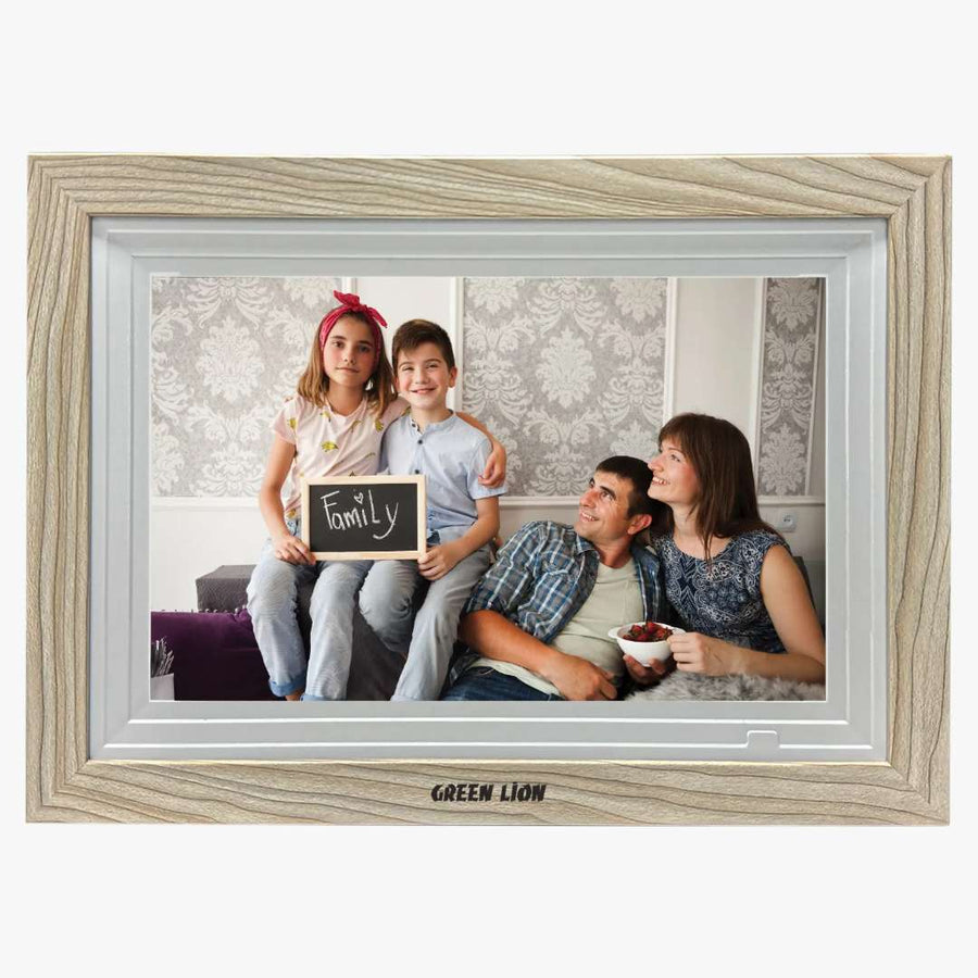 GREEN LION DIGITAL PICTURE FRAME TOUCH SCREEN DISPLAY 10.1 INCH - WOODEN
