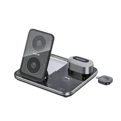 GREEN LION 4 IN 1 WIRELESS CHARGING STATION 15W - GRAY
