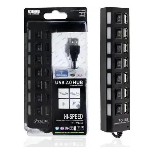 7-Port USB Hub With LED Switch - Maximum Control And Expansion For Your Devices