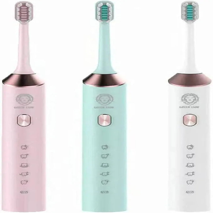 Green Lion Electric Toothbrush/ White-Pink- Blue