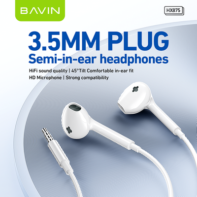 Bavin 3.5 Mm Plug Semi-In-Ear Headphones