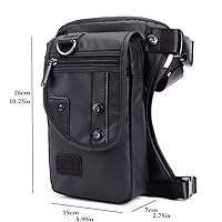 Men\\\'s Oxford Cloth Waist Bag, Fanny Pack, Hip Bum Belt, Casual Shoulder Bag, Motorcycle Thigh Bag