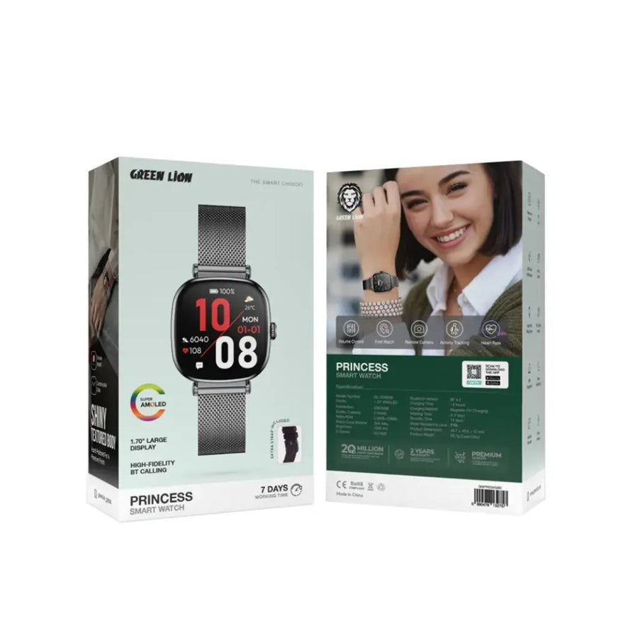 Green Lion Princess Smart Watch GLOSSY BLACK