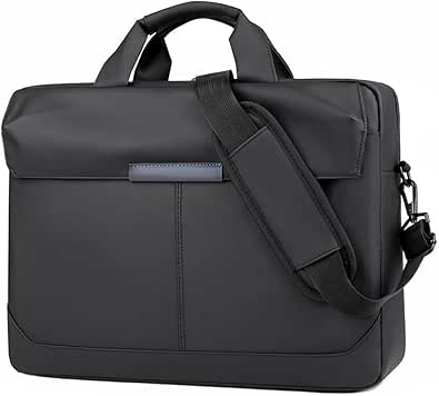 Men Laptop Bag Briefcase Notebook Case PU film Document Case Shoulder Messenger Bag Shockproof Laptop Compartment Handbag Work Document for Travel Business School Professional Bag