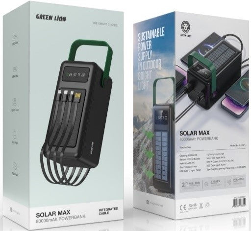 Green Lion Solar Max 80000mAh Power bank
