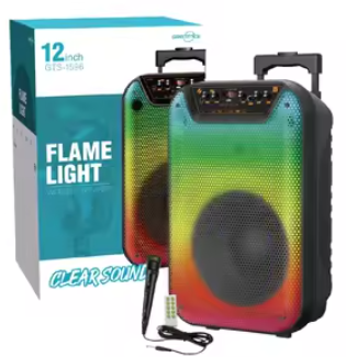 FLAME LIGHT WIRELESS SPEAKER 12&rdquo; GTS-1596