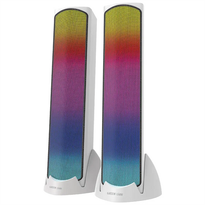 {GNSDRAYSPWH} Green Lion Soundray Gaming Speakers - White