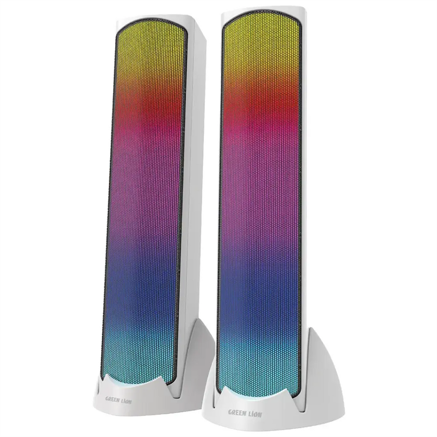 {GNSDRAYSPWH} Green Lion Soundray Gaming Speakers - White