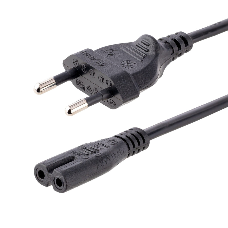 1m (3ft) Laptop Power Cord, EU Plug to C7, 2.5A 250V, 18AWG, Laptop Replacement Cord, Printer Power Cable, Laptop Charger Cord, Laptop Power Brick Cord - UL Listed