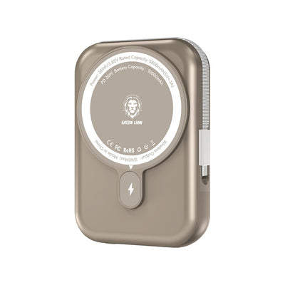 Green Lion Monaco Power Bank 10000mAh with Type-C Cable - Desert Titanium