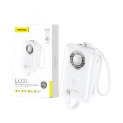 PX105 10000MAH MINI POWER BANK INE CABLES MBIRI DZAKAVAKWA MUKATI (22.5W) /WHITE