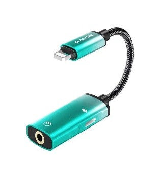 BAVIN AUX37 Plug and Play Headset and Charging 2in1 Adapter iPh to 3.5mm Jack and iPh Charger