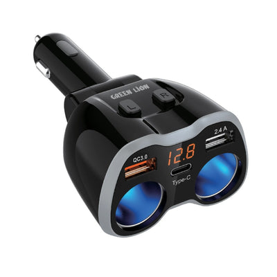 Green Lion Multi-Port Car Charger Adapter 120w - Black