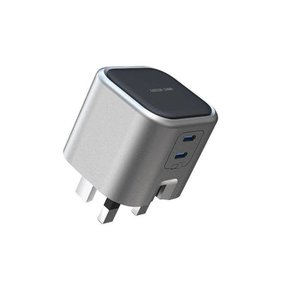GREEN LION GAN ADAPTER 45W 2 USB-C PORTS PD 3.0 - GRAY
