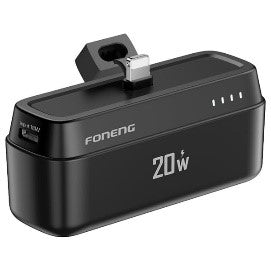 P69 5000mAh Mini Power Bank with Connector (20W & Type-C Connector/ Lightning Connector)
