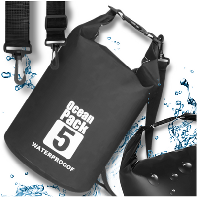 5L Waterproof Bag Backpack for Kayak Hiking, Black