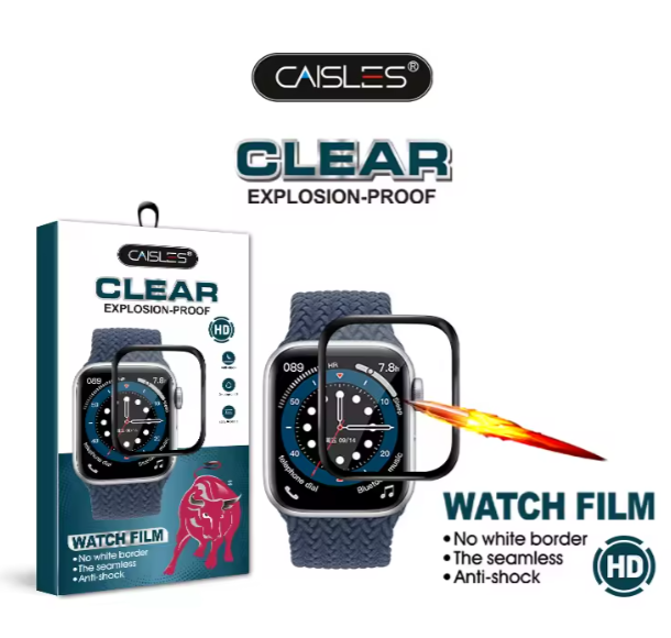CAISLES Clear Explosion-Proof Apple Watch Film &ndash; 40mm/44mm/46mm