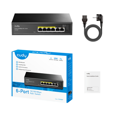 Cudy FS1006P 6-Port 10/100Mbps PoE+ Switch