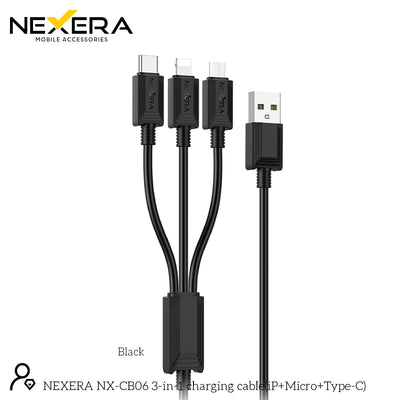 NEXERA X74 3-in-1 charging cable(iP+Micro+Type-C)