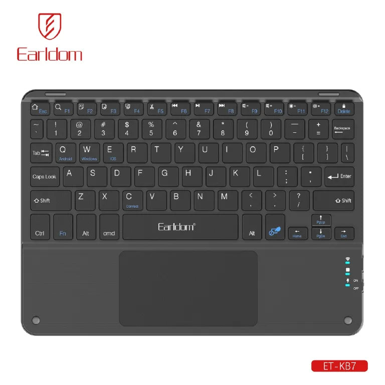 Earldom KB6 78-Keys Rechargeable Wireless Keyboard for Laptops-Tablets-Mobile Phones
